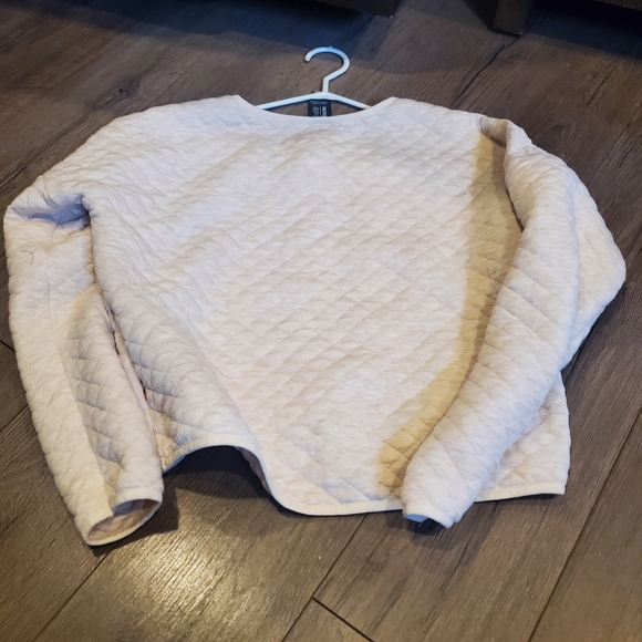 Cropped quilted sweater - beige/gray - Picture 2 of 3